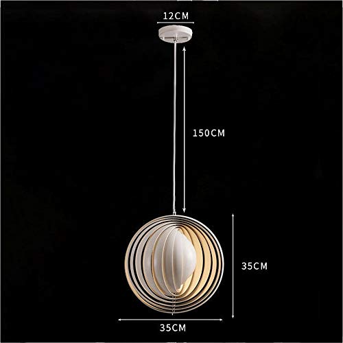 Plafonnier pendentif LED E27 lustre lune rotatif pour chambre moderne