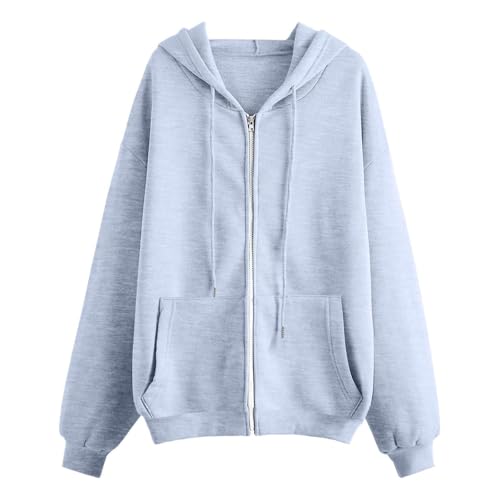 Zip Up Hoodie Sweatshirts for Teen Girls 2025 Cute Preppy Clothes Fall Winter Trendy School Outfits3
