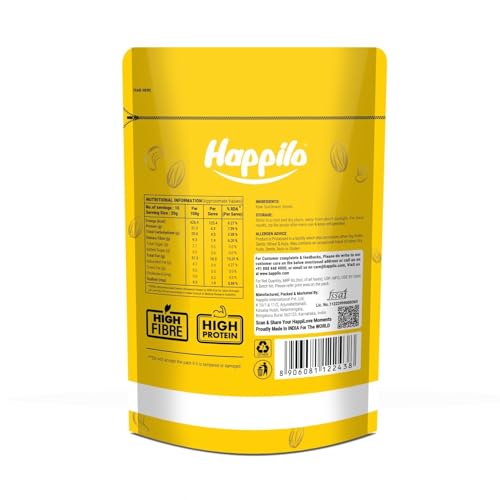 Image of Happilo Premium Raw Sunflower Seeds for Eating Without Shell 250g, Healthy Protein Snack for Diet Food