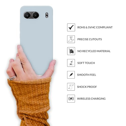 Image of SPRIG Compatible with OnePlus Nord 4 Premium SilkTone Back Cover Drop Tested Shock Proof Mobile Case for Men, Women, Boys and Girls with Camera Protection (Pastel Light Blue)