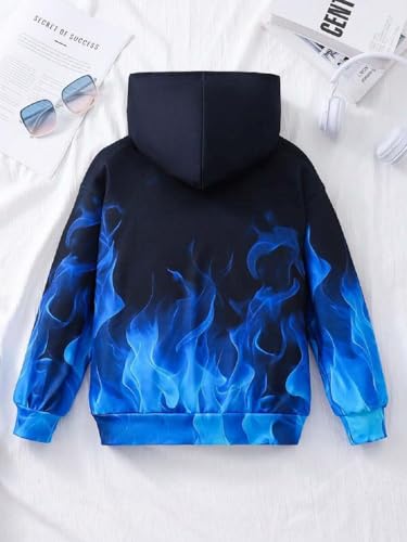 Image of Boys Humour and Comic Printed Long Sleeves Sweatshirt, Cotton Blend, Hooded Neck