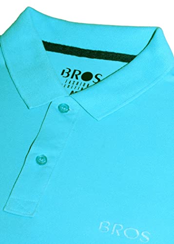 Image of 3BROS Men's Cotton Blend Half Sleeve Regular fit Comfortable Polo Neck T-Shirt (Pack of 1)