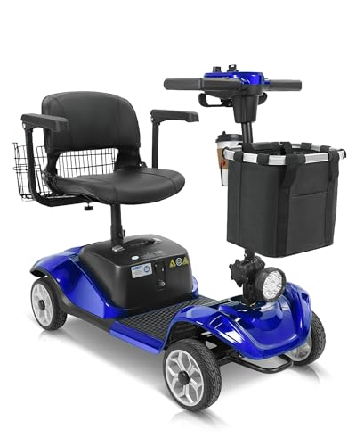 Image of Mobility Scooter for Seniors /Adults, up to 300lbs Capacity, 4 Wheel Heavy Duty Mobility Scooters with 15 Miles 350W 5MPH，Front Basket, Adjustable Seat, LED Headlights