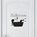 Vacally Bathroom Wall Decor Wallpaper Wall Stickers Removable Art Vinyl Mural Home Room Decor