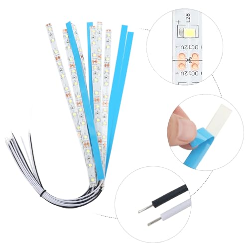 YIXISI 10 PCS 200mm Prewired Strip LED Light, 12V - 18V, 2335 SMD LED, White, 200mm-10pcs - Image 3