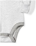 Moon and Back Baby Set of 5 Organic Long-Sleeve Bodysuits, Grey Heather, 0-3 Months