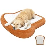 Orthopedic Dog Bed Medium Sizes, Waterproof Toast Dog Bed for Small/Large Dogs Bed The Pet Bed Washable Removable Cover and Non-Slip Bottom Bolster Puppy Kitten Washable Pet Bed