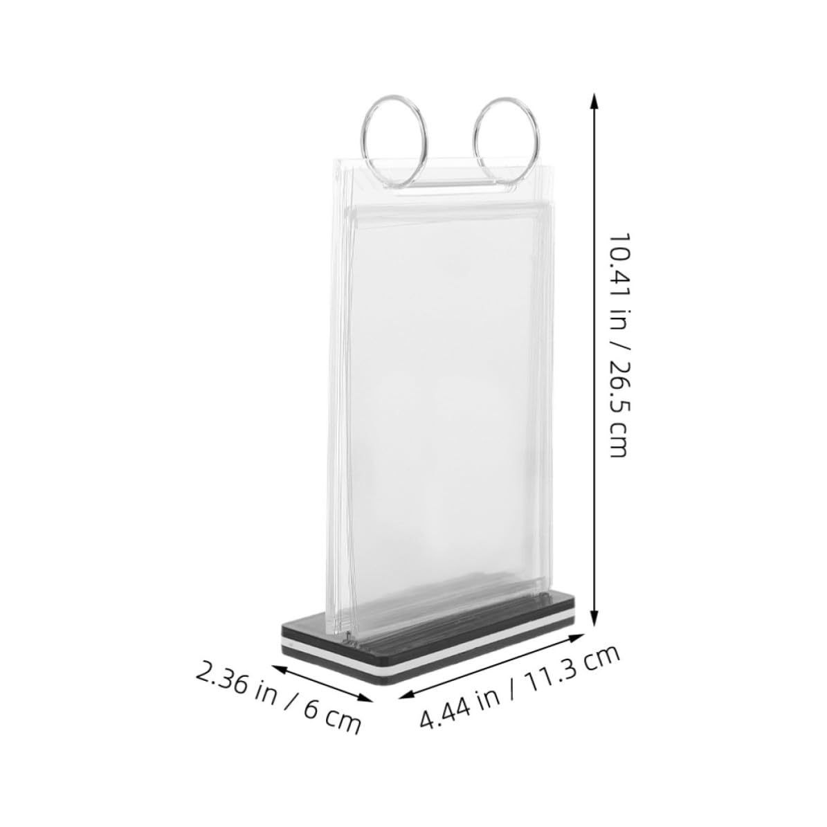 Generic 2pcs Tabletop Flip Advertisement Holder with 6 PVC Sheets and Iron Frame, Sturdy Menu Display Stand for Cafe and Restaurant Tabletop Decor, Flip Through Pages Easily