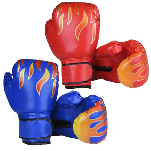 Guantes de boxeo para niños de PU con cinta de sujeción para ejercicio 7