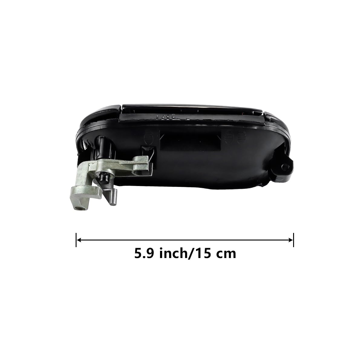 Metall-Außentürgriff vorne links für VW Transporter T4 1990–2003 Syncro 701837205 VT12, Schwarz