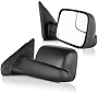 ECCPP Towing Mirrors fit 02-08 for Dodge for Ram 1500 03-09 for Dodge for Ram 2500 3500 Pickup Truck Power Heated Tow Folding Side View Black Mirror Pair Set Right Passenger and Left Driver Side
