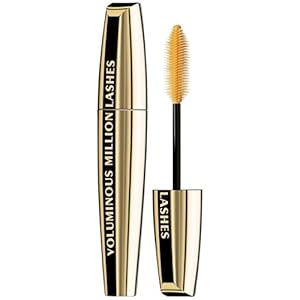LâOreal Paris Makeup Voluminous Million Lashes Mascara, Volumizing Collagen Infused Eye Makeup, Amplifying Mascara Brush, Washable, Black, 0.32 Fl Oz., 1 Count