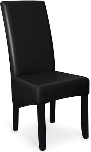 lygooh Fundas impermeables de piel sintética XL para silla de comedor, fundas elásticas de respaldo alto, fundas de asiento grandes, lavables, lygooh Fundas impermeables de piel sintética XL para silla de comedor, fundas elásticas de respaldo alto, fundas de asiento grandes, lavables,