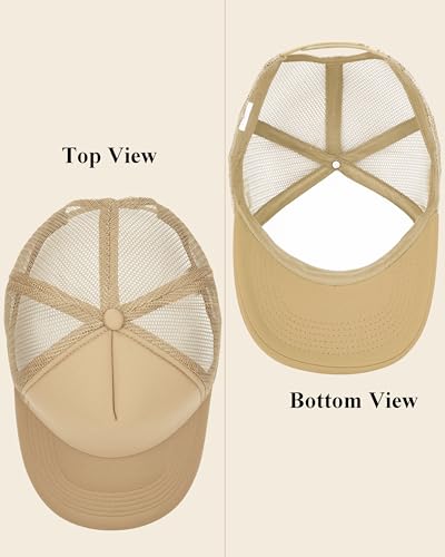 Image of Gelante 12 Pcs Sublimation Blank Trucker Hats - 5 Panel Mesh Snapback Baseball Cap Bulk