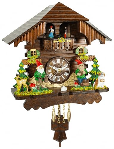 Reloj en miniatura de la Selva Negra con bailarines giratorios de Trenkle 2
