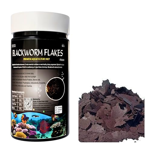 Image of MAF Fish Food Blackworm Flakes 50 Gram for All Marine and Freshwater Fishes,All Life Stages