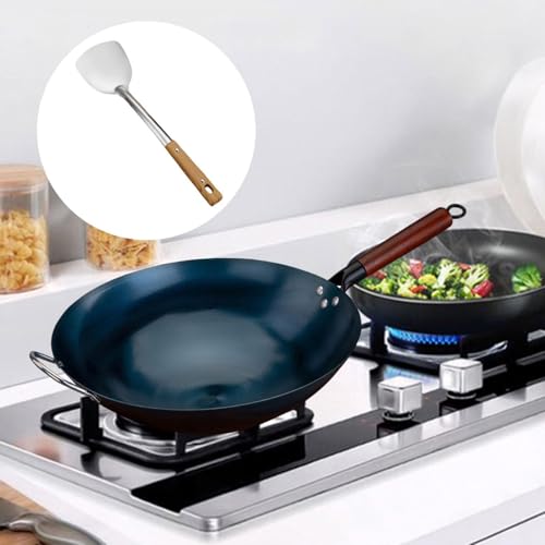 Wok de hierro con mango de madera, 36 cm miniatura 7