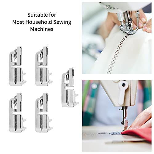 5 piezas pie zurcido acero inoxidable bajo para máquina de coser miniatura 2