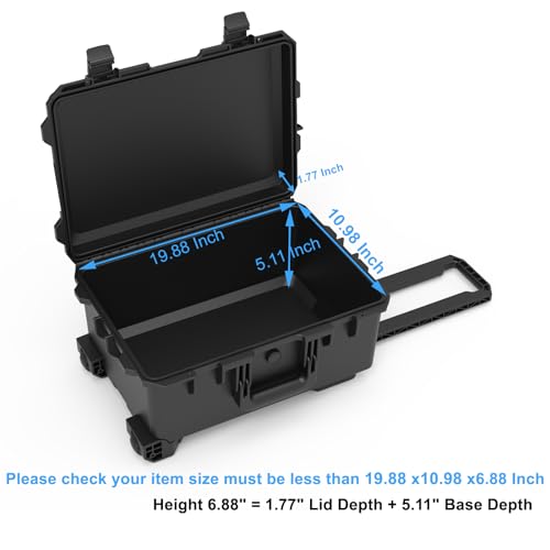 Maleta dura impermeable para cámara de viaje 22x14x10 pulg miniatura 5