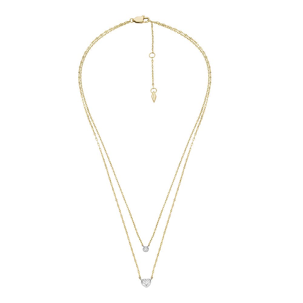 Fossil Damen Halskette aus Messing mit Karabinerverschluss