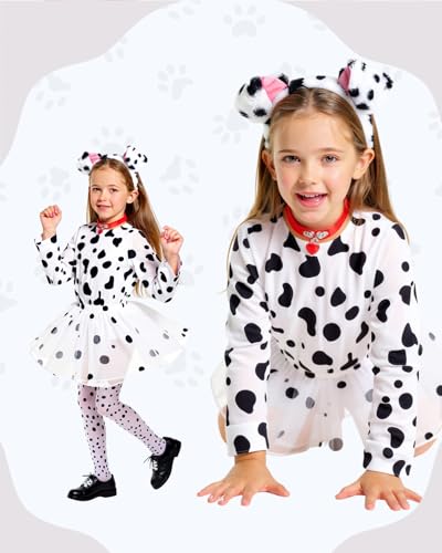 Disfraz de Perro Dálmata para Niñas, 6 Piezas miniatura 4