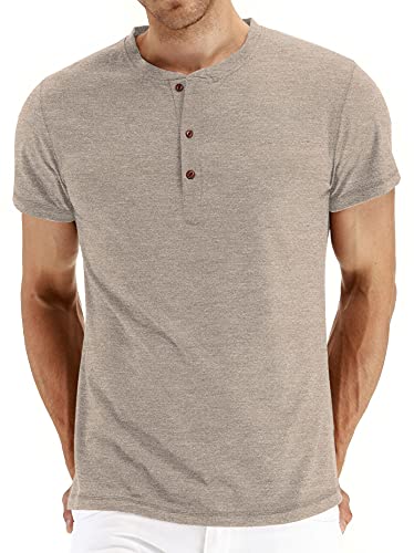 Sailwind Heren Henley Zomer Klassiek Katoen Kort/Lange Mouw T-Shirt Casual Shirt Tops voor Mannen, L