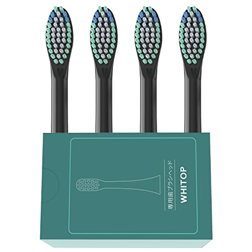 WHITOP歯ブラシヘッド 成人用電動歯ブラシ用の交換用ブラシヘ​​ッド モデルCD-01 CD-07 CD-09 快適で清潔な歯ブラシの毛 楕円形のインターフェース 4個 C67