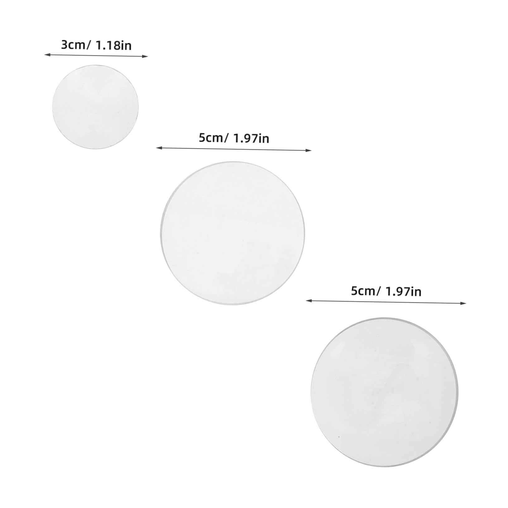 FUNOMOCYA 6pcs Convex Lens 50mm Optical Lens Science Concave Lens Optical Prism Double Convex Lens Double Convex Glass Lens Transparent