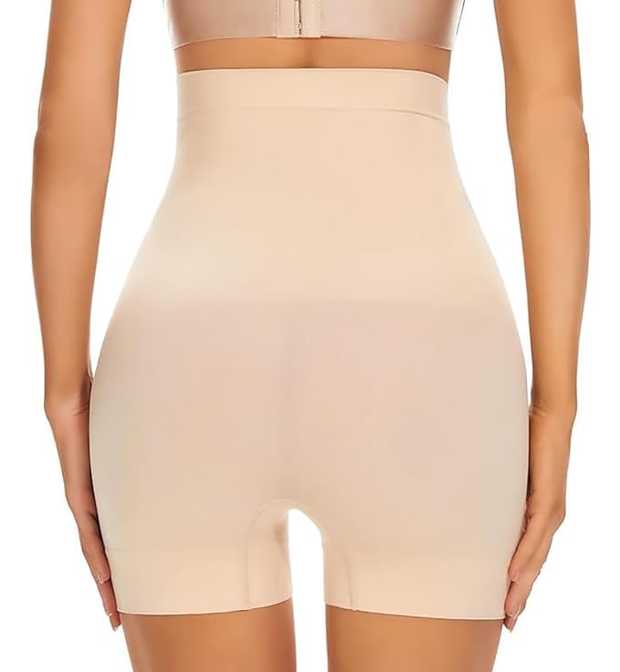 Image of KROYWEN Women's Tummy Tucker High Waist Shapewear with Anti-Rolling Strip Panties Comfortable Body Contouring Underwear Skin