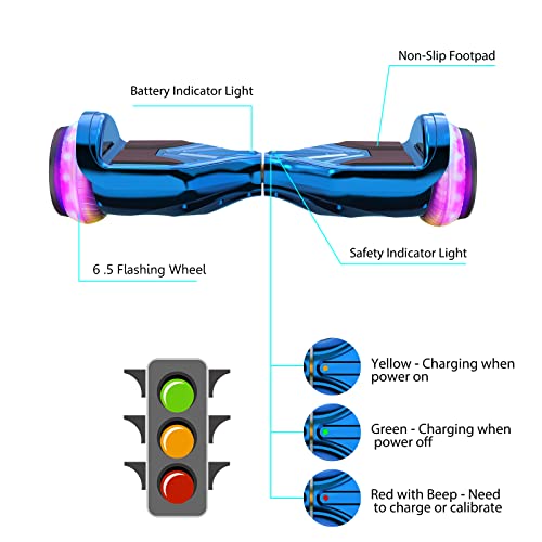 Epctek Hoverboard,6.5" Two-Wheel Self-Balancing Hover Board With Bluetooth Speakers And Fashion Led Lights For Kids #TOP6