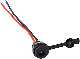 AlveyTech Coaxial 2-Wire Charging Port - for Razor MX125 Dirt Rocket, Jetson®, Dynacraft Hover-1, Swagtron, 6 and 12 Volt Power Electric Scooter/Hoverboard, E-Bike, Battery Charger Socket Replacement