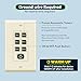 TOPGREENER 4-Hour No Neutral Wire Countdown Timer Switch, 5-10-30-60 Min 1-2-4 Hour Settings, for Fans and Lights, 120VAC 60Hz, 1/2HP, 150W LED, UL Listed, TGT06-4H-JT-LA, Light Almond