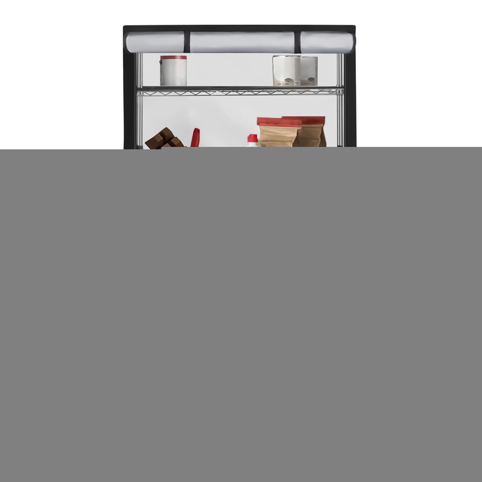 Housse vêtements pour entrée et étagère de rangement mobile