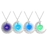 Brillant : après avoir absorbé le soleil, la lampe de poche ou le flash du téléphone, le collier avec pendentif lune brillera dans l'obscurité.