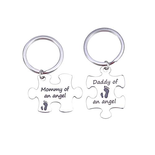 LUOEM - Portachiavi con scritta Mommy Daddy of an