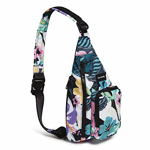 Vera Bradley Women's Recycled Lighten Up Reactive Mini Sling Backpack, Island Floral, One Size #TOP1