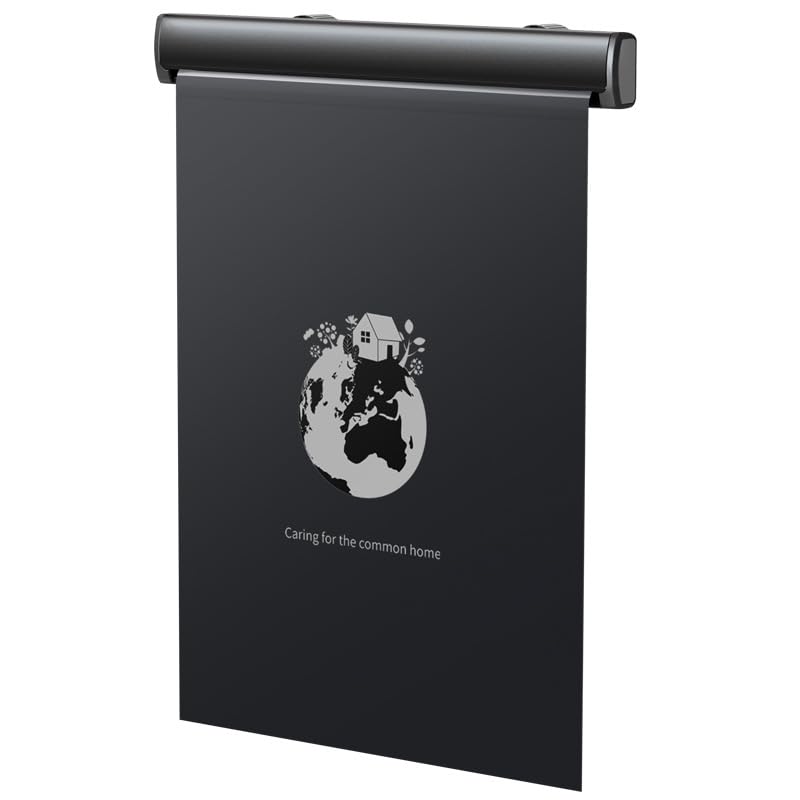 Disposable Car Trash Bag with Flip-top Hidden Hook - Aluminum Alloy Garbage Can, Waterproof Hanging Auto Trash Can, Travel Accessories (Black)