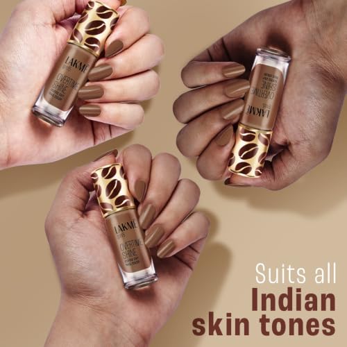 Image of Lakme 9 to 5 Overtime Shine Nail Polish - Coffee Edit-08 Cappuccino Foam 6ml