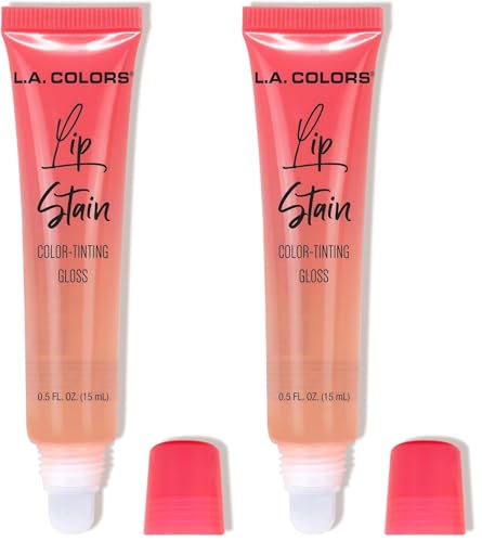 Image of L.A. COLORS Lip Stain Color Tinting Gloss, Hello Melon CLG436 (Pack of 2)
