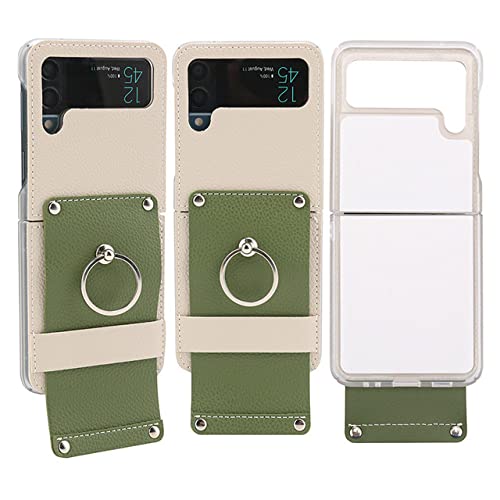 Étui Galaxy Z Flip 4 en cuir vert pour créer vos vlogs en toute liberté