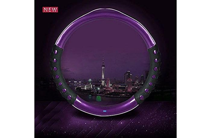 Image of NIKAVI Fashion Steering Wheel Cover - Violet Color | Size - Small | Diameter 36 cm | O-Type | Car Steering Wheel Protector, Anti-Slip, Stylish Leather Finish Grip Cover for Round Steering Wheels