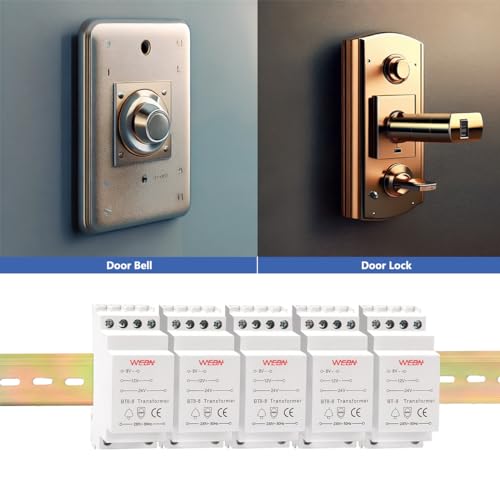 Klingeltrafo Türklingel 8V-12V-24V passt auf genormte Hutschiene - Klingeltransformator für Türklingel & Türglocken
