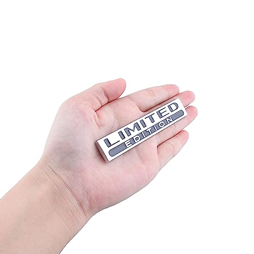 Image of 2X Limited Edition Emblem Decal Racing Sport Badge 3D Metal Sticker Accessories with Adhesive Tapes for Car Motor Truck for A3 A4 L A6L Q5 Q3(Silver-Black)