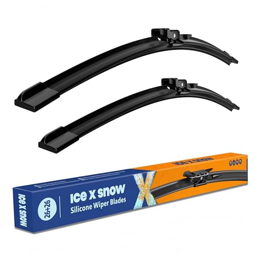 Image of 26 inch+26 inch Silicone Windshield Wiper Blades Replacement for Ford Fusion 2020 2019 2018 2017 2016 2015 2014 2013 Oem Quality Wiper Blades Durable and Quiet Windshield Wipers (Pack of 2)