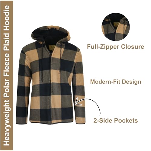 Galaxy by Harvic Mens Modern & Regular Fit Heavyweight Sherpa Fleece Lined Hoodie (S-2XL)2