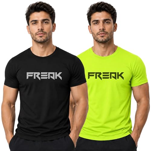 Image of 3Colours RGB Men's Gym Wear T-Shirt - Moisture-Wicking, Quick-Dry, Athletic Fit Workout Tee -Freak