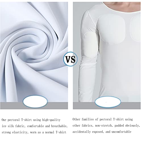 Men Fake Muscles Vest Shaper Padded Chest Undershirts for Build Realistic Muscles Underwear3
