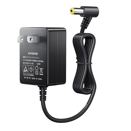 オムロン血圧計用ACアダプター Omron上腕式電子血圧計用 6V DCアダプタ電源充電器 HEM-7120 HEM-7122 HEM-8731 HCR-7202 HCR-7106 HEM-1000 hem-ac-w5jの付け替え、長さ150 cm