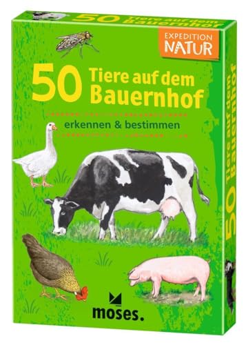 moses. Expedition Natur - 50 Tiere auf dem Bauernhof, Entdeckerkarten zur Bestimmung von Tieren, Outdoor-Spielzeug für Kinder ab 6 Jahren