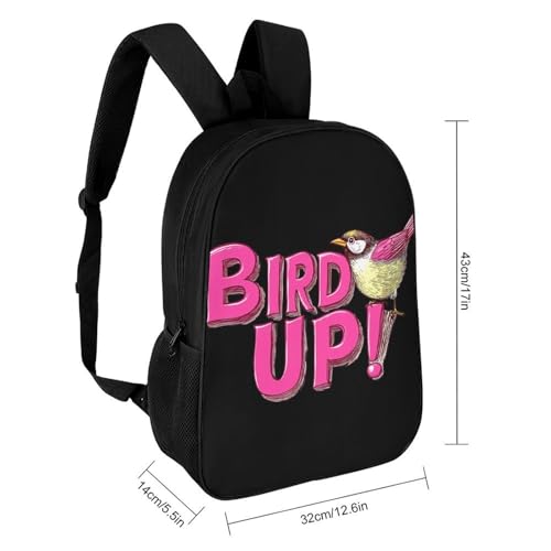 Bird Up Unisex Backpack 17" Casual Daypacks Simple Shoulders Bag for Camping Hiking Travel Gear2